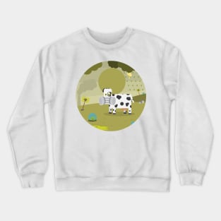 Pollution Cow Crewneck Sweatshirt